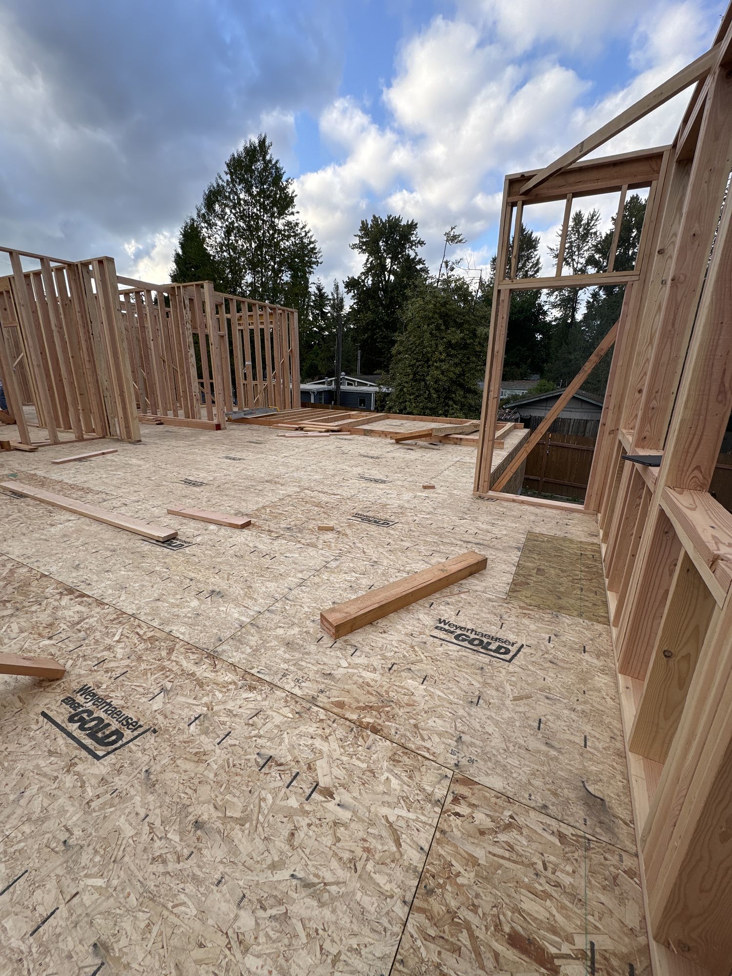 Framing — How the Bothell house went up.