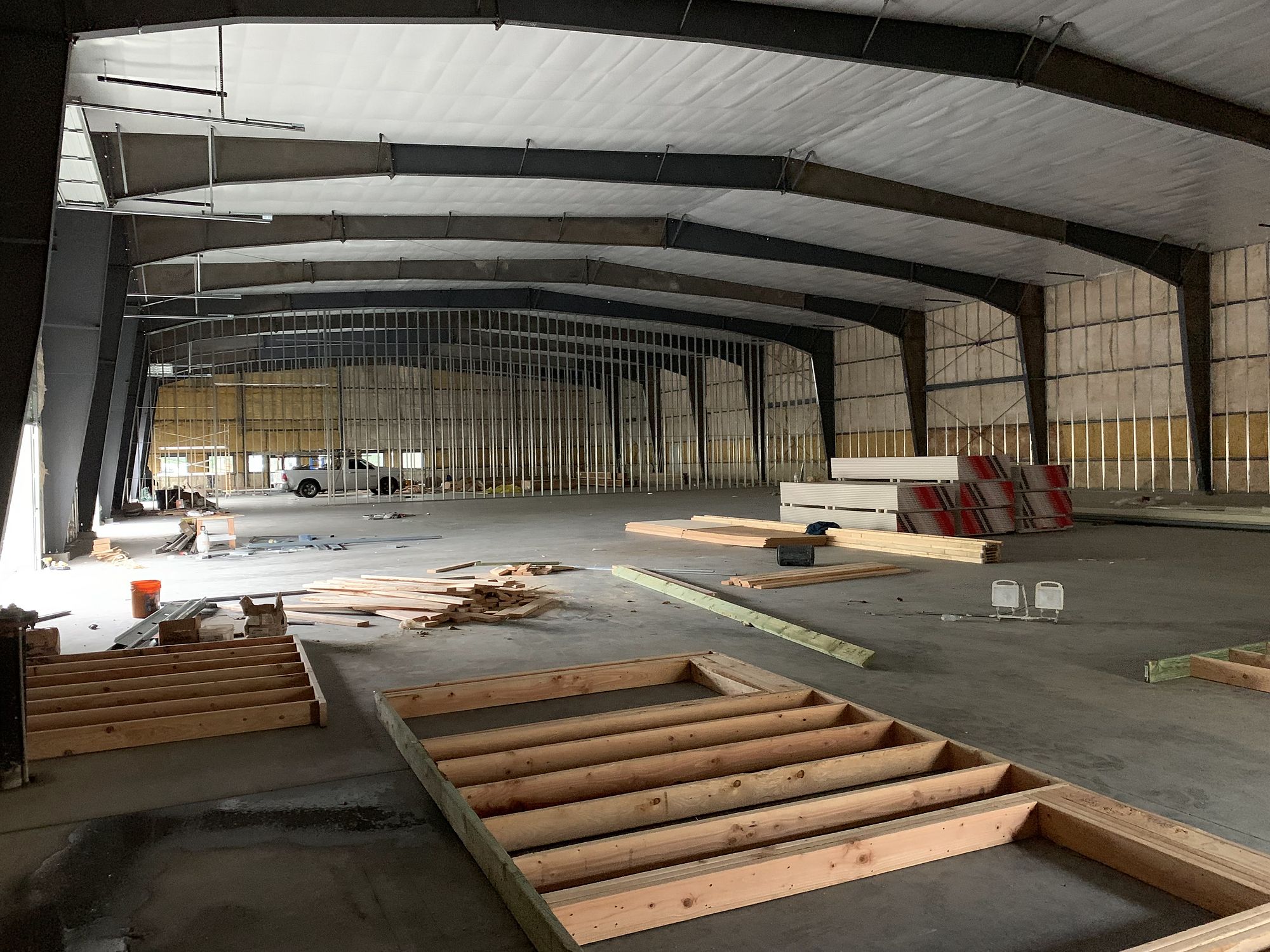 Laundromat build-out — Empty shells turned into working businesses.