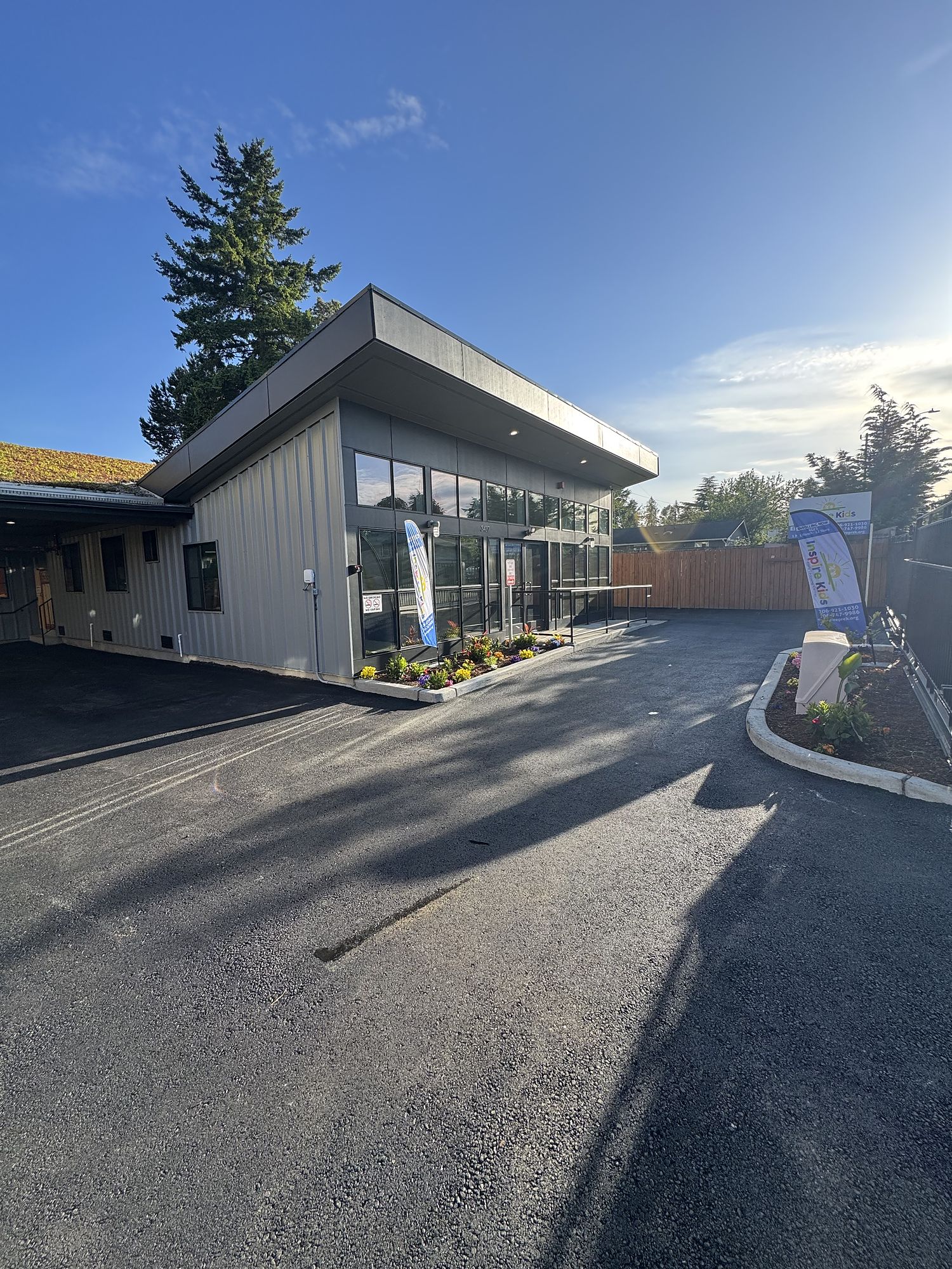 Green roof and site — From an empty lot to a licensed childcare centre.